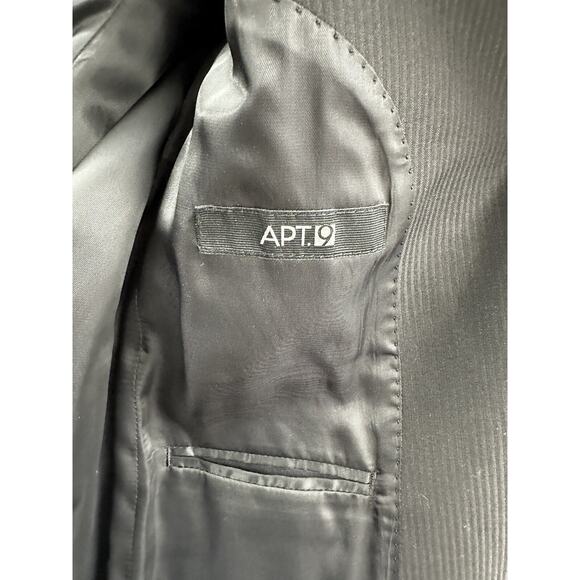 Apt 9 Mens Blazer Size 38S Black Two Button Up Sports Coat - Picture 5 of 12